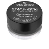 ESSENCE-STAY PLAY Gel Delineador em Gel 01 Preto 5g.-DrShampoo - Perfumaria e Cosmética
